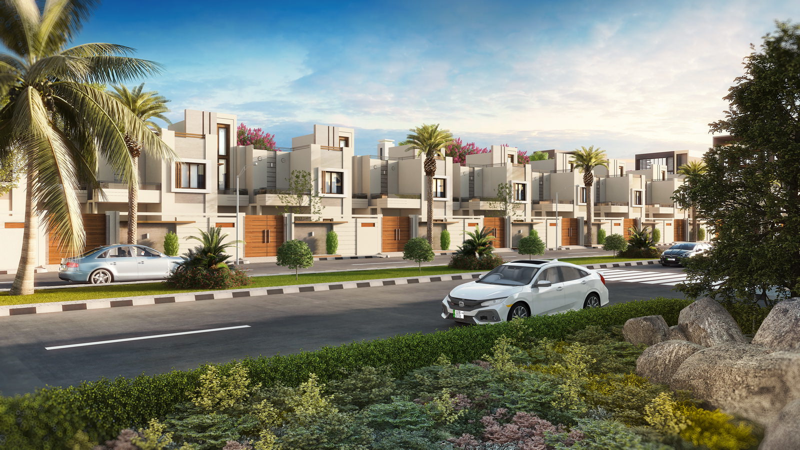 Main boulevard at Sialkot Model Safe City